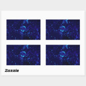 Blue Jacuzzi Bubbles Rectangle Sticker (Vel)