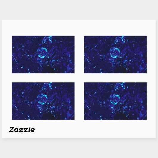 Blue Jacuzzi Bubbles Rectangle Sticker (Vel)