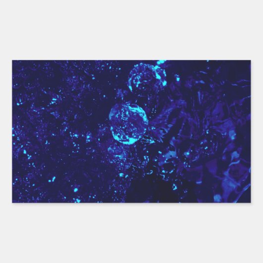 Blue Jacuzzi Bubbles Rectangle Sticker (Voorkant)