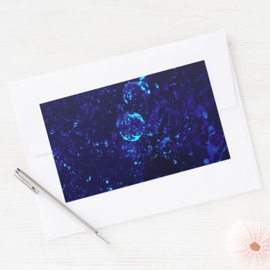 Blue Jacuzzi Bubbles Rectangle Sticker (Envelop)