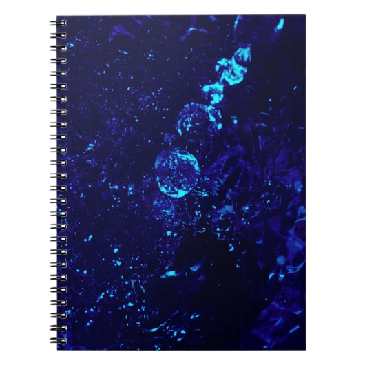 Blue Jacuzzi Bubbles Spiral Notitieboek (Voorkant)