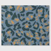 Blue Jaguar print Cadeaupapier (Vlak)