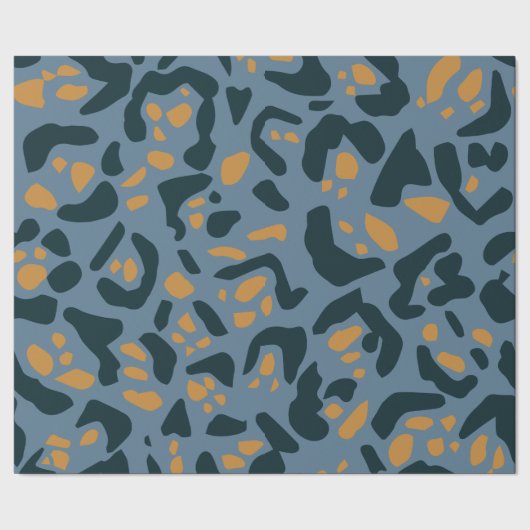 Blue Jaguar print Cadeaupapier (Zoom)