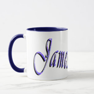 Blue James Name Logo, Mok