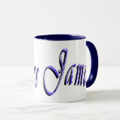 Blue James Name Logo, Mok (Voorkant rechts)