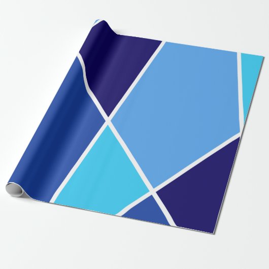 Blue JanaiCreates Color Collection Wrapping Paper Cadeaupapier (Uitgerold)