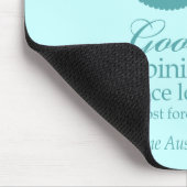 Blue Jane Austen Good Opinion Lost Quote Gift Muismat (Hoek)