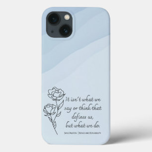Blue Jane Austen Inspirerend Quote Telefoon Case