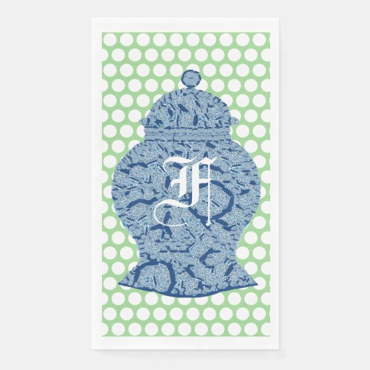 Blue Jar Ginger Jars Mosaic Servet (Voorkant)