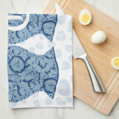 Blue Jar Ginger Jars Mosaic Theedoek (Quarter Fold)