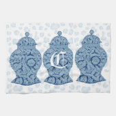 Blue Jar Ginger Jars Mosaic Theedoek (Horizontaal)