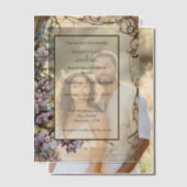 Blue Jasmine Floral Framed  Vellum Uitnodigingen (Offset (Koppel))