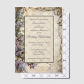 Blue Jasmine Floral Framed Vellum Uitnodigingen (Offset (Uitnodiging))