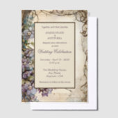 Blue Jasmine Floral Framed Vellum Uitnodigingen (Offset)