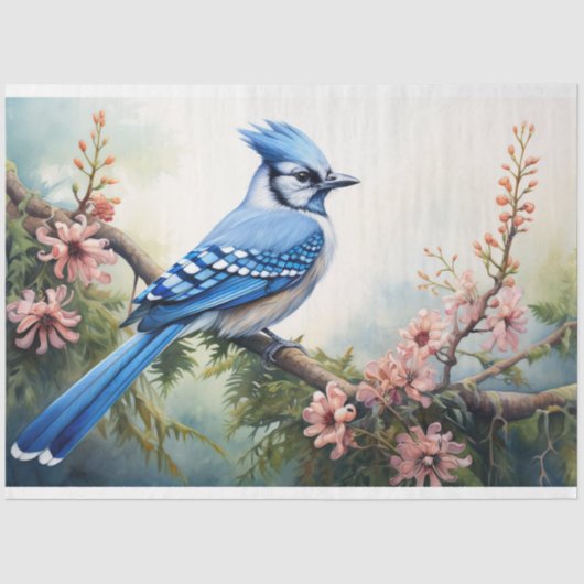 Blue Jay 2 Decoupage papier (Voorkant)