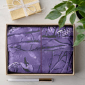 Blue Jay Abstracte Paarse zwarte decoupage Tissuepapier (Geschenk)