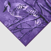 Blue Jay Abstracte Paarse zwarte decoupage Tissuepapier (Detail)