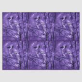 Blue Jay Abstracte Paarse zwarte decoupage Tissuepapier (Voorkant)