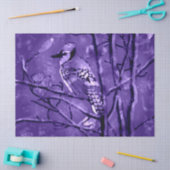 Blue Jay Abstracte Paarse zwarte decoupage Tissuepapier (Craft)