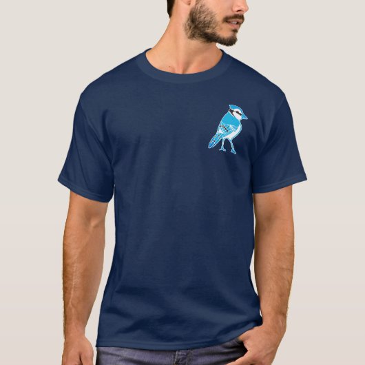Blue Jay Accent Mannen T-Shirt (Voorkant)