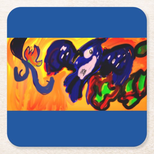 Blue Jay Autumn Gold Magnet Bewaar de datum Kartonnen Onderzetters (Voorkant)