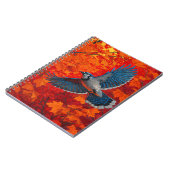Blue Jay Autumn Maple Flight Art Notitieboek (Linkerzijde)