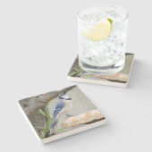 Blue Jay - Backyard Bird Series -    Onderzetter (Zijkant)