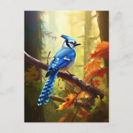 Blue Jay Bird Art Briefkaart
