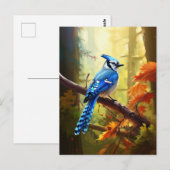 Blue Jay Bird Art Briefkaart (Voorkant / Achterkant)