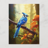 Blue Jay Bird Art Briefkaart (Voorkant)