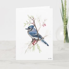 Blue Jay Bird Art Kaart