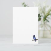 Blue Jay Bird Bedankkaart (Staand voorkant)