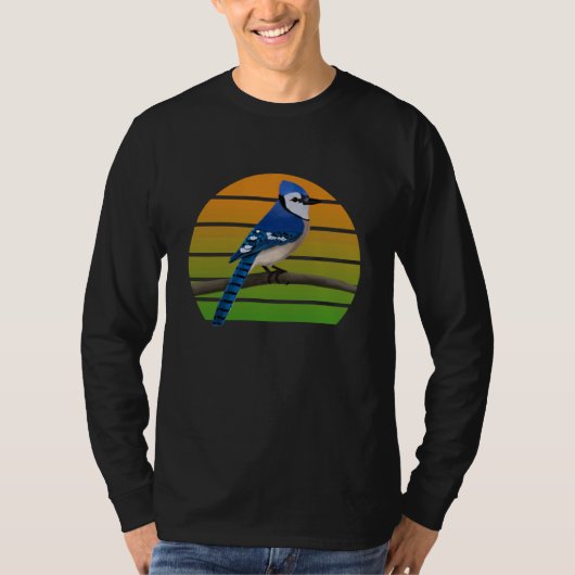 Blue Jay Bird Birder Bird Birdwatcher Animal Biolo T-shirt (Voorkant)