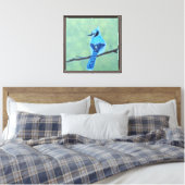 Blue Jay Bird Canvas Afdruk (Insitu (Slaapkamer))