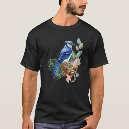 Blue Jay Bird  Cute Birds Animal  Graphic T-shirt (Voorkant)