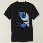 Blue Jay Bird Cyanocitta Cristata van Side T-Shir T-shirt (Design voorkant)