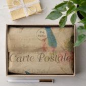  Blue Jay Bird Flowers French Tissuepapier (Geschenk)