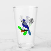  Blue Jay Bird Glas (Achterkant)