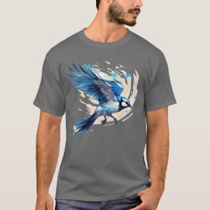 Blue Jay Bird Kijken Vogelaar Vogelaar T-shirt