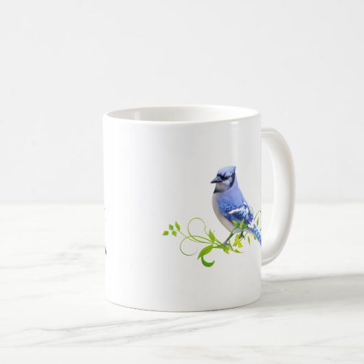 Blue Jay Bird Koffiemok (Voorkant rechts)