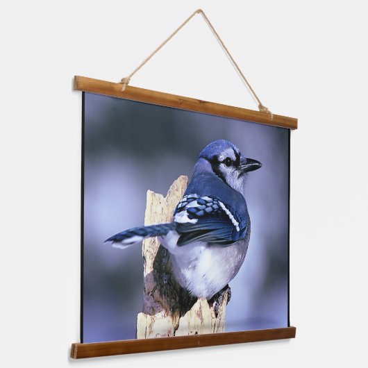 Blue Jay Bird Lovers Hangend Wandkleed (Gebogen)
