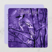 Blue Jay Bird op Tree Branch Bedankt Kaart (Voorkant / Achterkant)