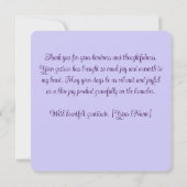 Blue Jay Bird op Tree Branch Bedankt Kaart (Achterkant)