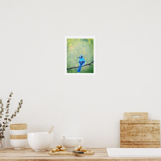 Blue Jay Bird Poster (Keuken)