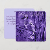 Blue Jay Bird Roze Abstracte kunst gepersonaliseer (Voorkant / Achterkant)