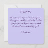 Blue Jay Bird Roze Abstracte kunst gepersonaliseer (Achterkant)