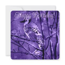 Blue Jay Bird Roze Abstracte kunst gepersonaliseer