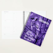 Blue Jay Bird Roze Abstracte kunst gepersonaliseer Planner (Display)