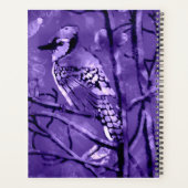 Blue Jay Bird Roze Abstracte kunst gepersonaliseer Planner (Achterkant)