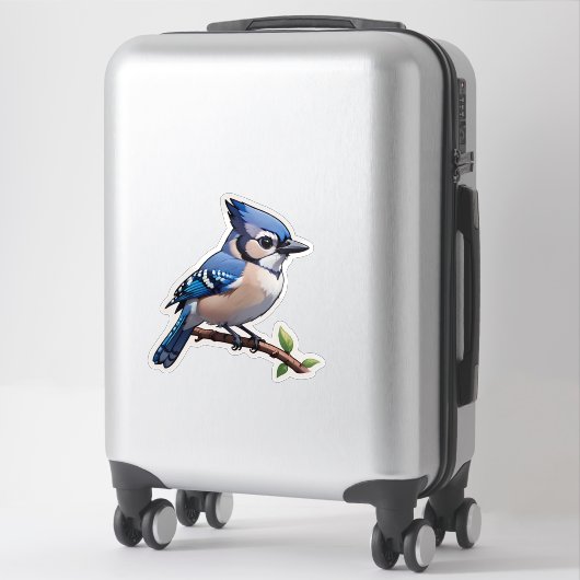 Blue Jay Bird Sticker (Koffer)